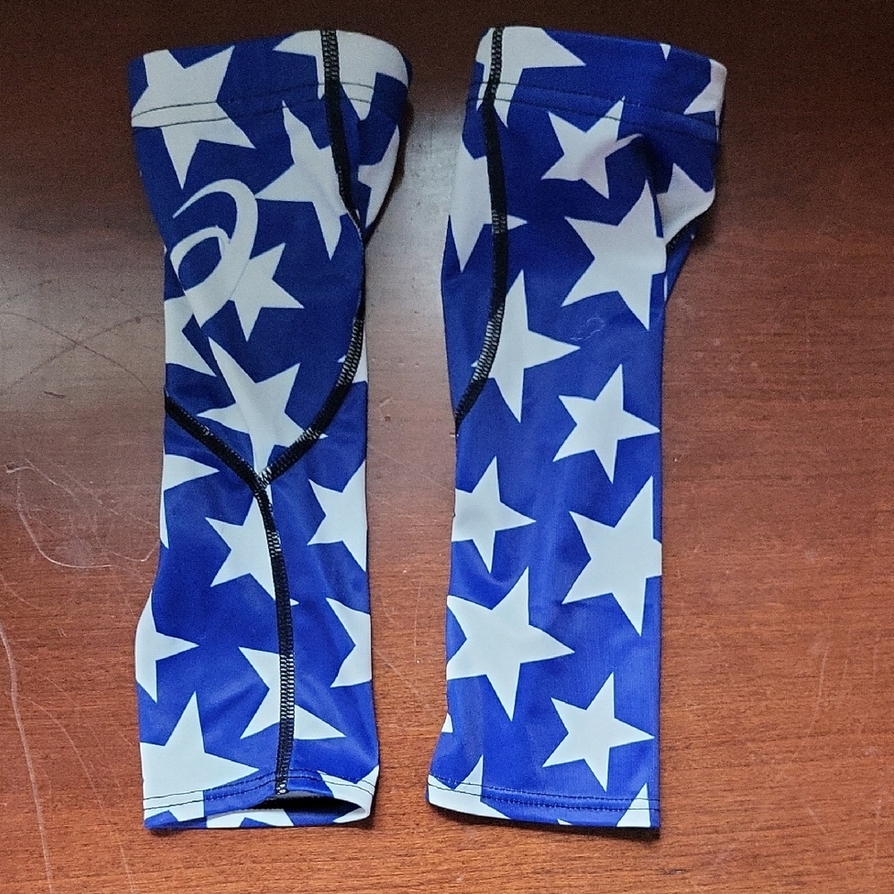 Asics Blue and White Star Patterned Leggings